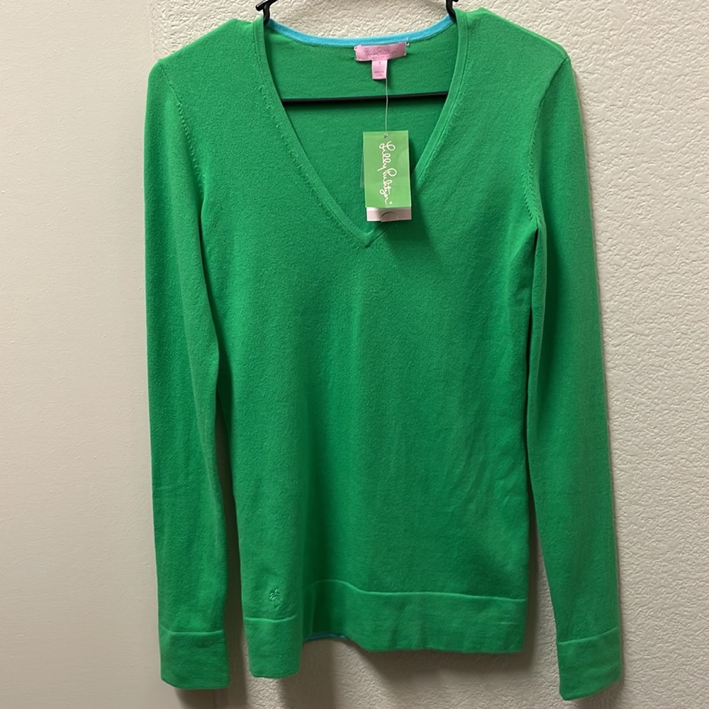 NWT Lilly Pulitzer Adelaide Sweater Prep Green Small